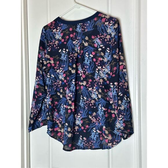 Collective Concepts navy floral blouse size L - Picture 6 of 8